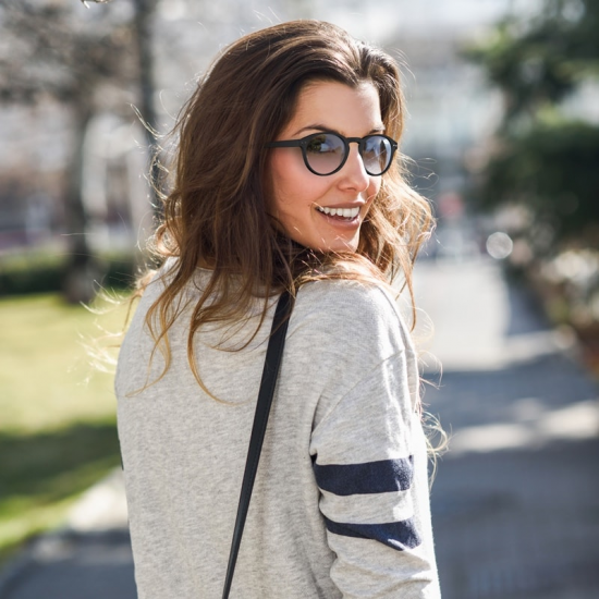 Lunette de soleil verre dégradé femme sale